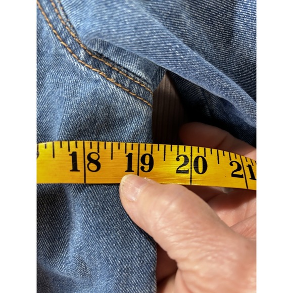 Judith March Distressed Jean Jacket Rhinestone Gypsy W/ Embroidered Stars Boho M - Picture 15 of 16